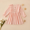 Baby / Toddler Casual Solid Ruffled Dresses