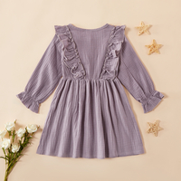 Baby / Toddler Casual Solid Ruffled Dresses