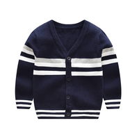 Baby / Toddler Casual Striped Long-sleeve Knitwear