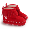 Baby / Toddler Cat Claw Print Tasseled Embroidered Prewalker Shoes