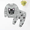 Baby / Toddler Cat Print Sweatshirt and Cropped Pants Sets