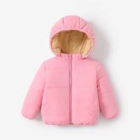 Baby / Toddler Causal Fluff Solid Long-sleeve Hooded Coat