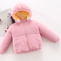 Baby / Toddler Causal Fluff Solid Long-sleeve Hooded Coat