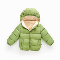 Baby / Toddler Causal Fluff Solid Long-sleeve Hooded Cotton Coat