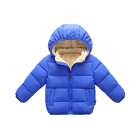 Baby / Toddler Causal Fluff Solid Long-sleeve Hooded Cotton Coat