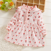 Baby / Toddler Cherry Allover Print Ruffled Collar Dress