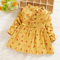 Baby / Toddler Cherry Allover Print Ruffled Collar Dress