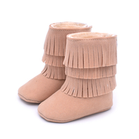 Baby / Toddler Fashionable Solid Fringed Prewalker Ankle Boots
