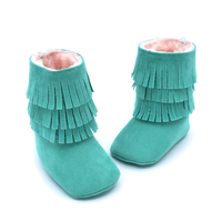 Baby / Toddler Fashionable Solid Fringed Prewalker Ankle Boots