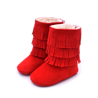 Baby / Toddler Fashionable Solid Fringed Prewalker Ankle Boots