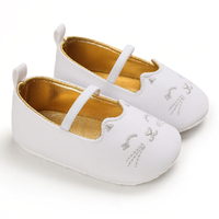 Baby / Toddler Solid Adorable Cat Embroidered First Walkers