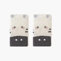 Combed Cotton Anti-Slip Knee Pads for Children with Animal Patterns and Glue Points