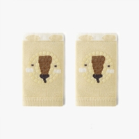 Combed Cotton Anti-Slip Knee Pads for Children with Animal Patterns and Glue Points