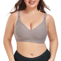 Comfortable jelly gel nursing bra with front fastening,  seamless and soft wireless pregnancy nursing bra