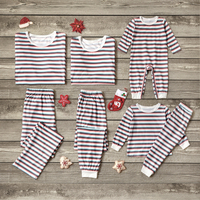 Comfy Striped Christmas Matching Pajamas Set for Family
