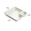 Condiment Dish & French Fries Tray with Food Separation