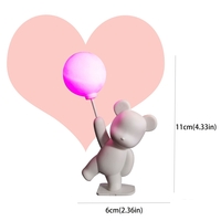 Confession Balloon Bear with Lights - Romantic Cake Decoration for Valentine