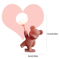 Confession Balloon Bear with Lights - Romantic Cake Decoration for Valentine