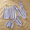 Contrast Stripes Family Swimsuits