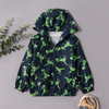 Cool Dinosaur Print Zipper Front Coat For Boys