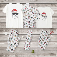 Cool Santa Print Christmas Family Matching Pajamas Set