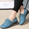 Casual Round Toe Lace-up Flat Heel Loafers