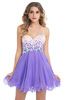 CATALINA A-line One Shoulder Chiffon Party Dress With Crystal