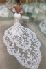Cathedral Lace Train Backless Wedding Dresses 2021 V-neck Spaghetti Straps Sheath Bridal Gowns