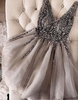 Classic Shiny Beads Sexy Short Homecoming Dresses V-Neck Sleeveless Cocktail Dresses