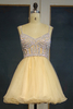 Custom Made Sexy Spaghetti Straps Silver Beads Sequins Cute Short Homecoming Dresses