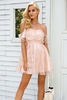 Cute Lace Off-the-shoulder Short Homecoming Dress