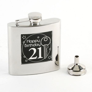 21st Birthday Hip Flask & Funnel