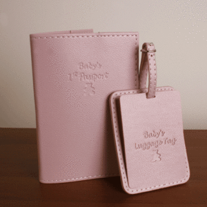 Babys First Passport Cover Set Girl