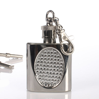 Bling Personalised Hip Flask Keyring
