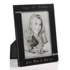 Engraved Black and Diamante Photo Frame
