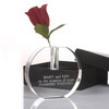 Engraved Crystal Bud Vase