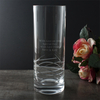 Engraved Cut Crystal Straight Sided Vase
