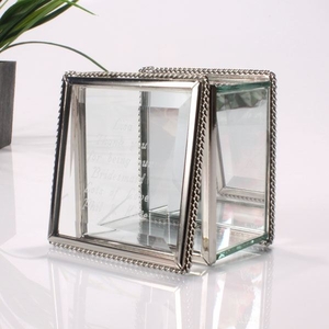 Engraved Glass Trinket Box