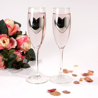 Engraved Heart Goblets