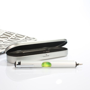Engraved Spirit Level & Screwdrivers In A Tin