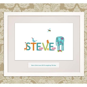 Frame A Name Light Wood Frame