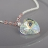 Pearl Crystal Heart Necklace in Personalised Box