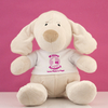 Personalised 1st Birthday Puppy Soft Toy - Girl