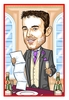 Personalised Best Man Caricatures Silver Frame