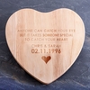 Personalised Catch Your Heart Heart Shaped Chopping Board