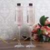 Personalised Dartington Crystal Glitz Romance Champagne Flutes