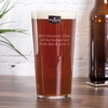 Personalised Dartington Just The One Pint Beer Glass