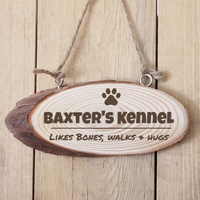 Personalised Dog Kennel Wooden Hanging Plaque