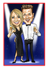 Personalised Engagement Caricature - Evening Wear