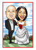 Personalised Engagement Caricature - Wedding Couple